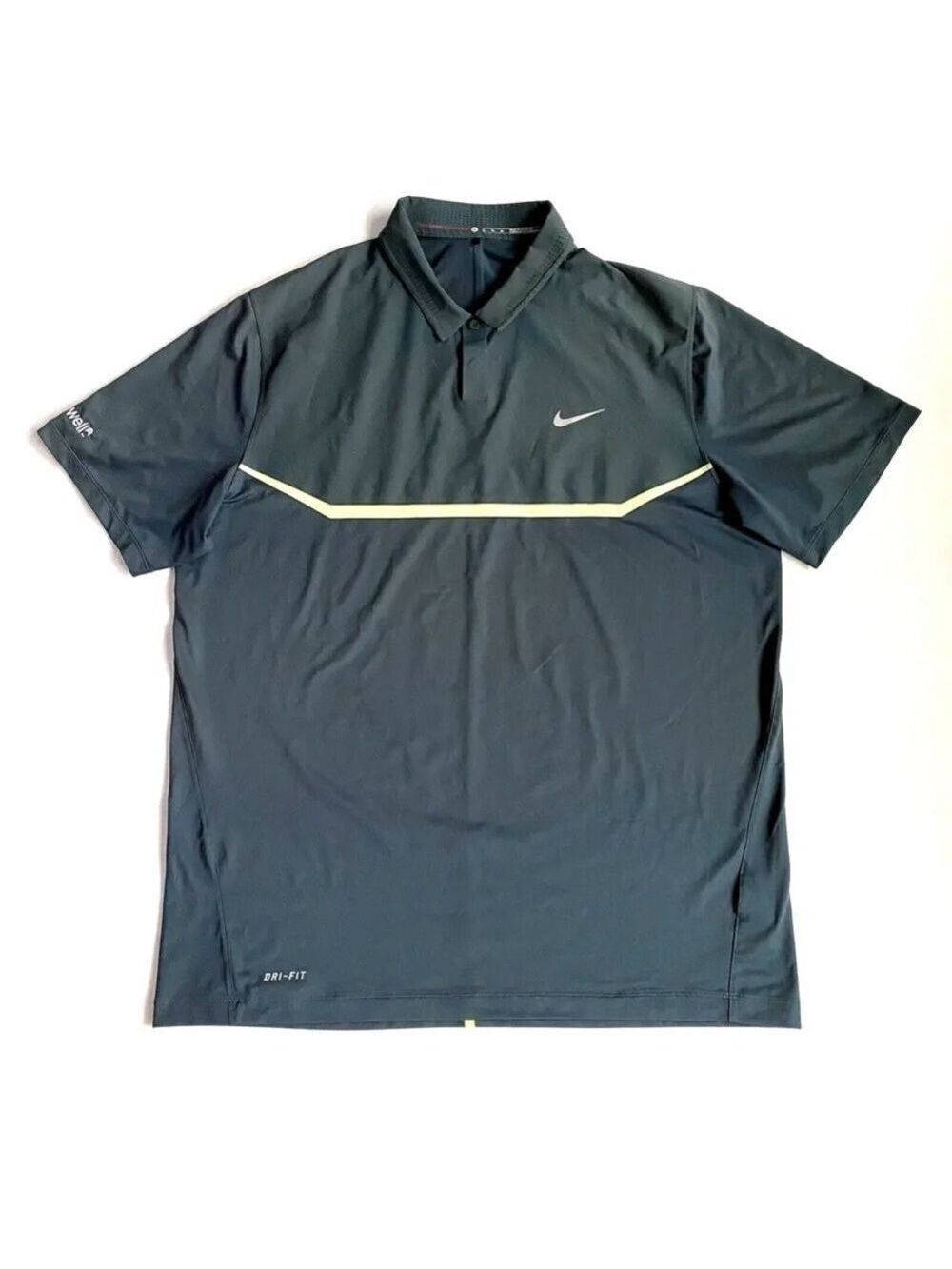 NIKE Tiger Woods Collection Dri-Fit Snap Button Polo Shirt Stretch Size XL